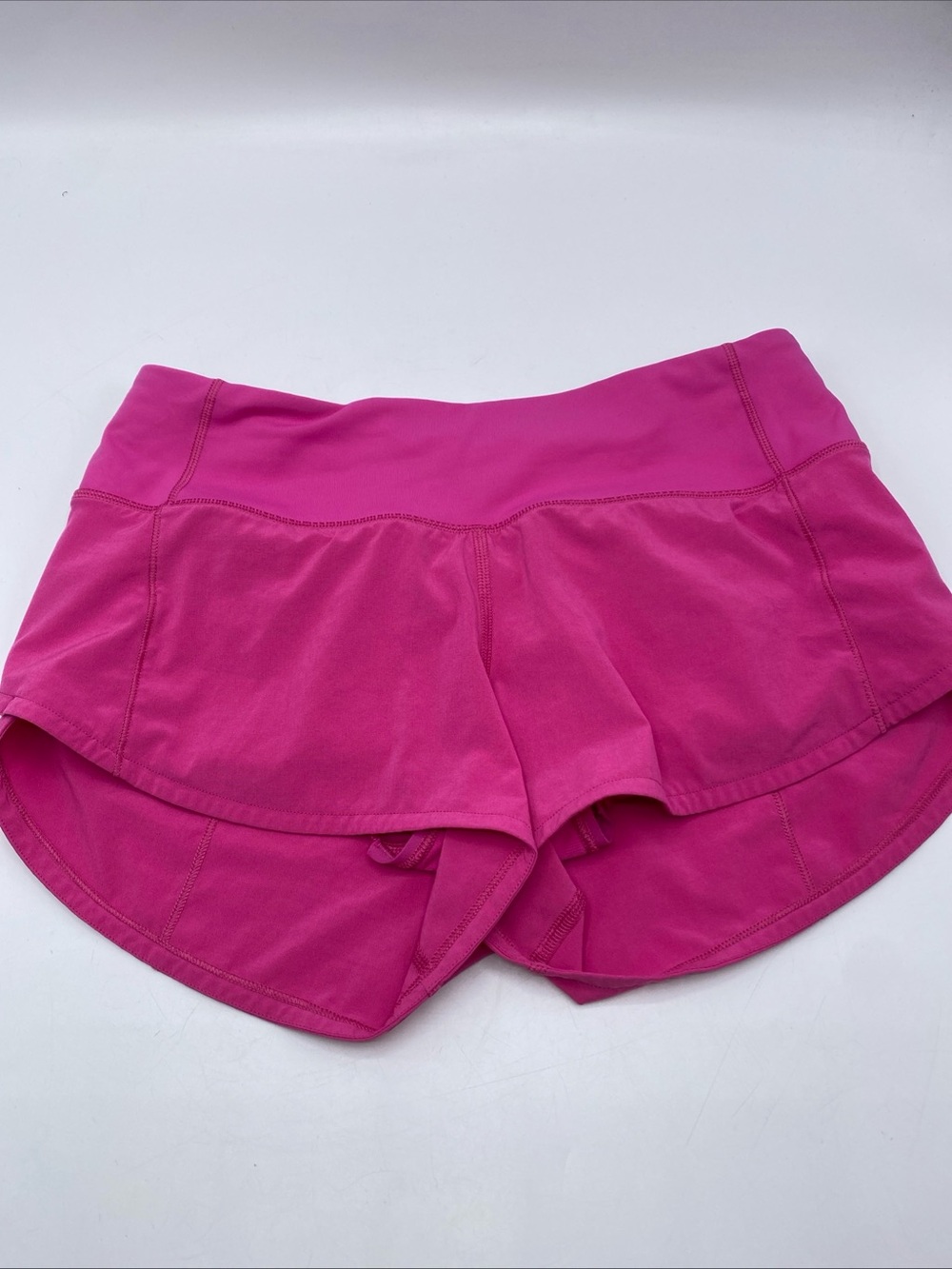 Lululemon Speed Up Hot Pink Athletic Running Shorts Zip Pocket 2 Neon Athleisure